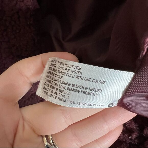 Wild Fable Teddy Jacket Purple women's size Small S - Picture 6 of 7